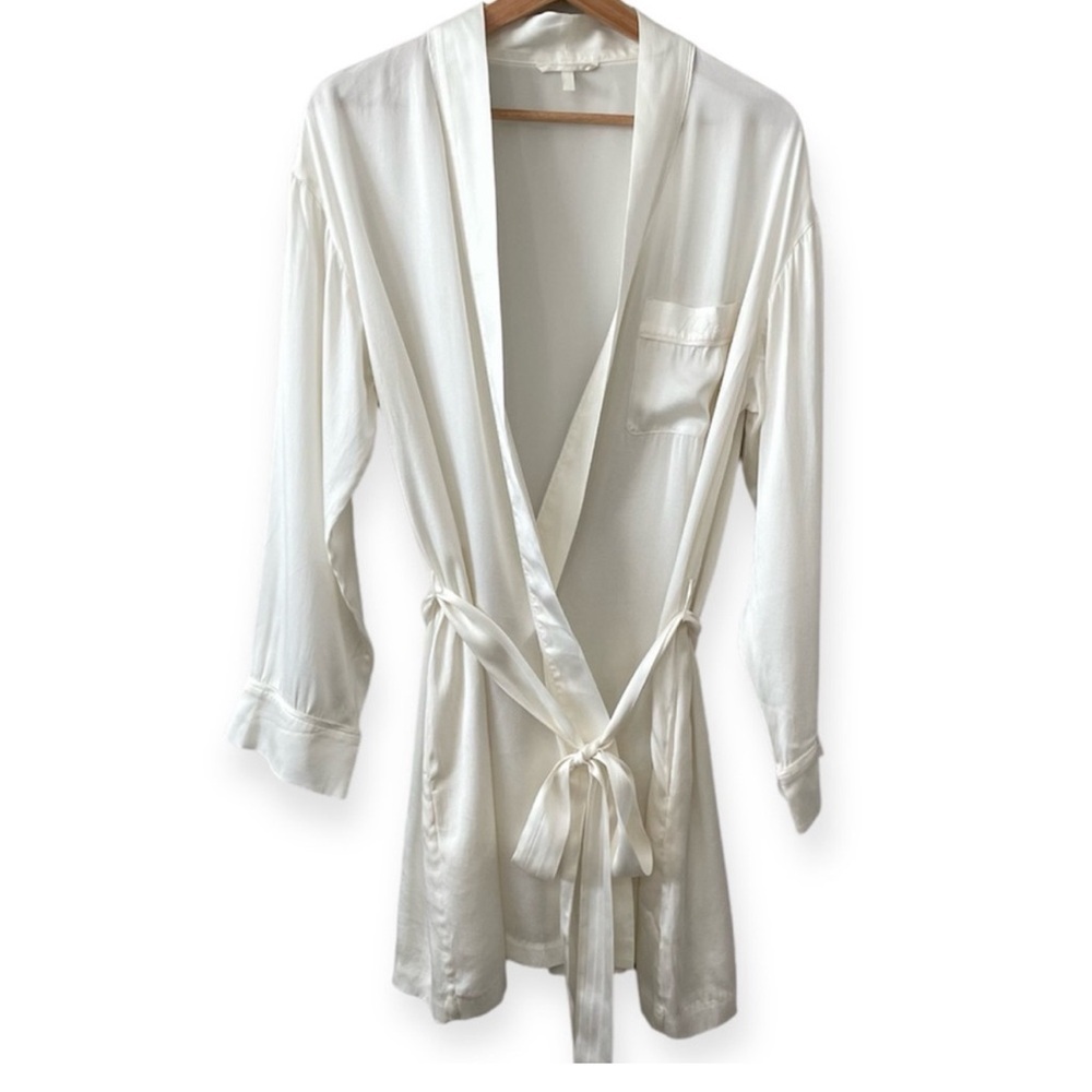 Skims Bridal Collection Mrs Silk Blend Satin Robe